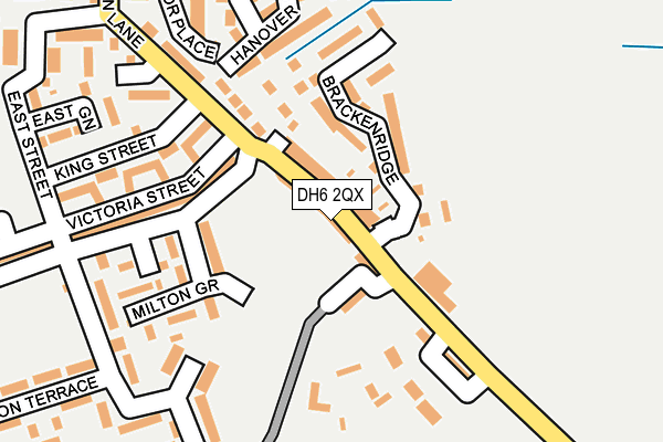 DH6 2QX map - OS OpenMap – Local (Ordnance Survey)