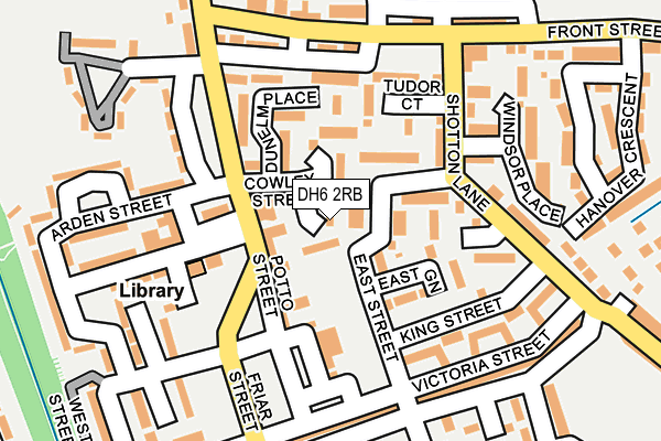 DH6 2RB map - OS OpenMap – Local (Ordnance Survey)