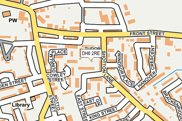 DH6 2RE map - OS OpenMap – Local (Ordnance Survey)