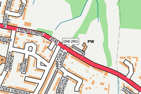 DH6 2RG map - OS OpenMap – Local (Ordnance Survey)