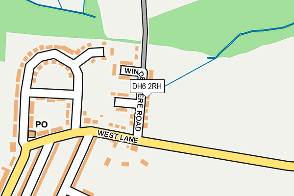DH6 2RH map - OS OpenMap – Local (Ordnance Survey)