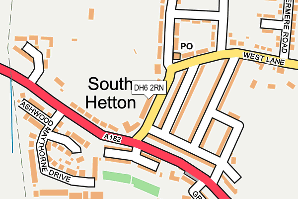 DH6 2RN map - OS OpenMap – Local (Ordnance Survey)