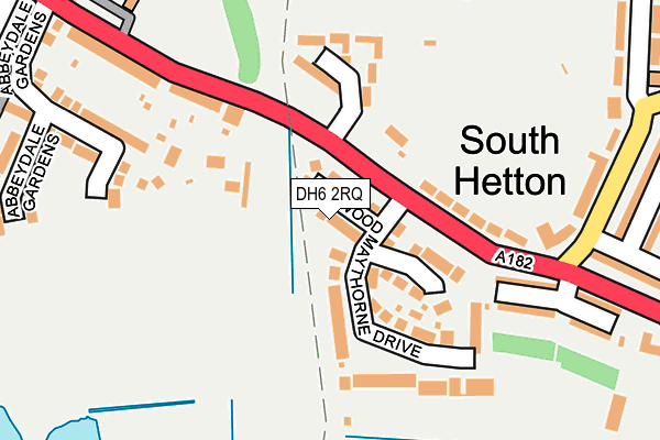 DH6 2RQ map - OS OpenMap – Local (Ordnance Survey)