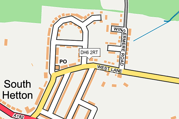 DH6 2RT map - OS OpenMap – Local (Ordnance Survey)