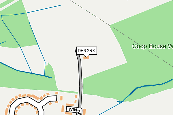 DH6 2RX map - OS OpenMap – Local (Ordnance Survey)