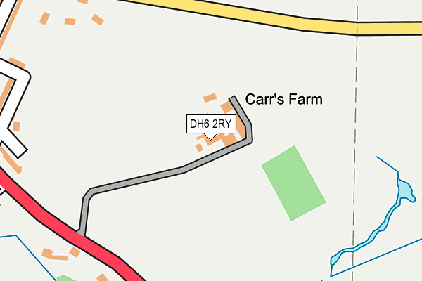 DH6 2RY map - OS OpenMap – Local (Ordnance Survey)