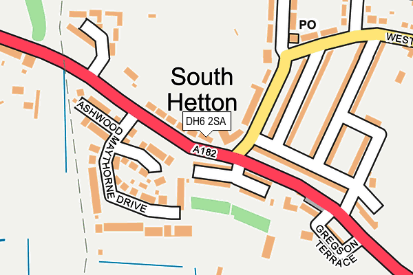 DH6 2SA map - OS OpenMap – Local (Ordnance Survey)