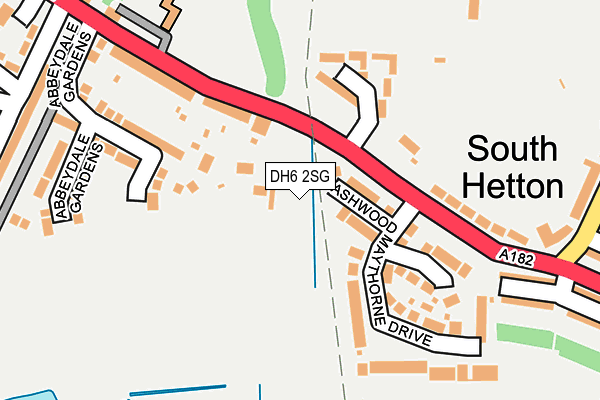 DH6 2SG map - OS OpenMap – Local (Ordnance Survey)