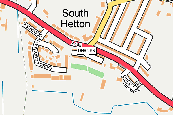 DH6 2SN map - OS OpenMap – Local (Ordnance Survey)