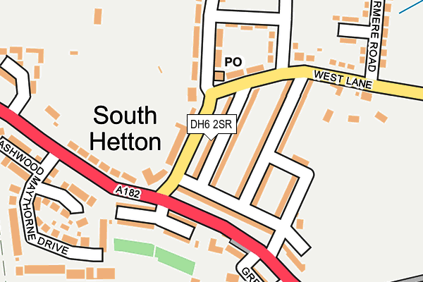 DH6 2SR map - OS OpenMap – Local (Ordnance Survey)