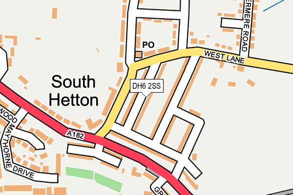 DH6 2SS map - OS OpenMap – Local (Ordnance Survey)