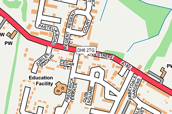 DH6 2TG map - OS OpenMap – Local (Ordnance Survey)