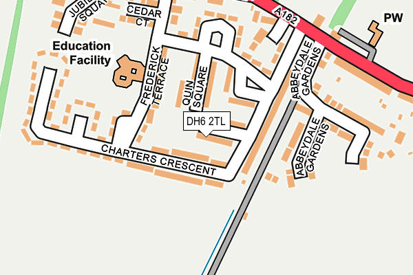 DH6 2TL map - OS OpenMap – Local (Ordnance Survey)