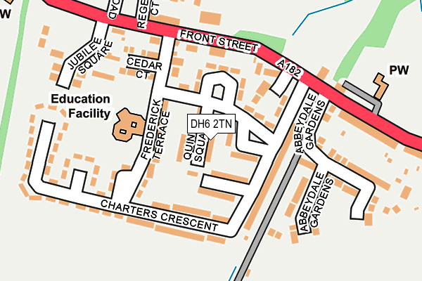 DH6 2TN map - OS OpenMap – Local (Ordnance Survey)