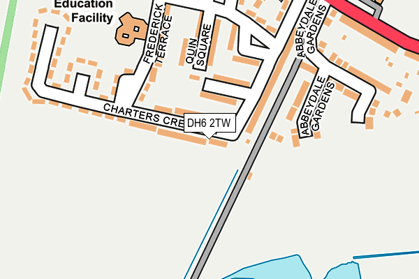 DH6 2TW map - OS OpenMap – Local (Ordnance Survey)