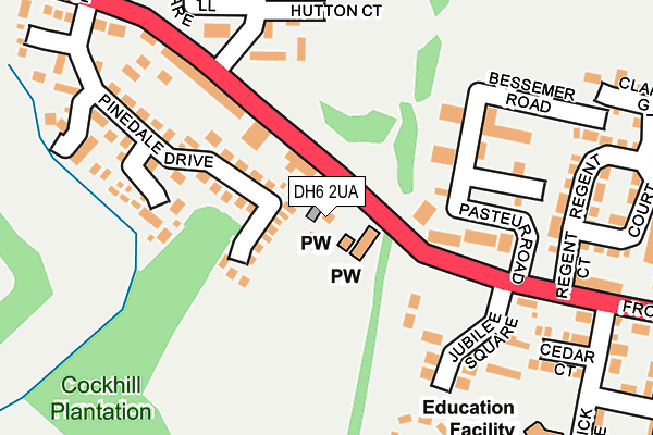 DH6 2UA map - OS OpenMap – Local (Ordnance Survey)