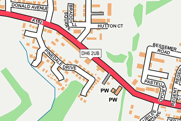 DH6 2UB map - OS OpenMap – Local (Ordnance Survey)