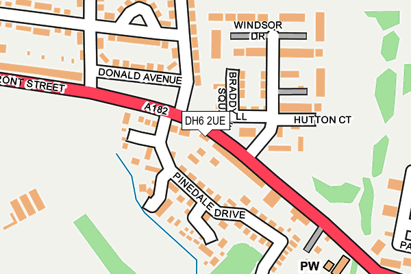 DH6 2UE map - OS OpenMap – Local (Ordnance Survey)