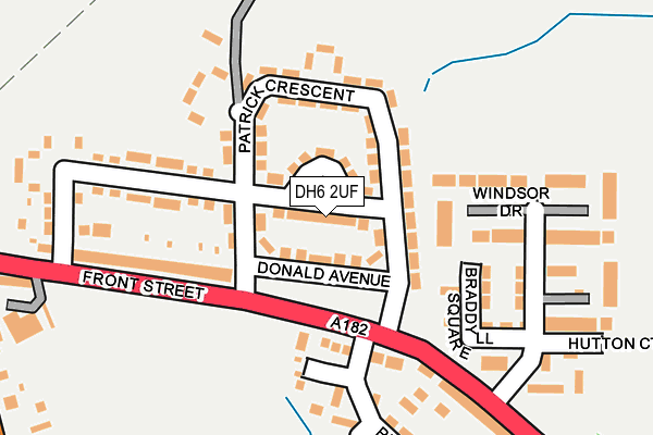 DH6 2UF map - OS OpenMap – Local (Ordnance Survey)