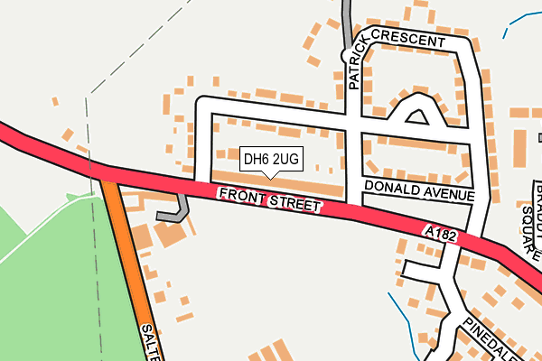 DH6 2UG map - OS OpenMap – Local (Ordnance Survey)