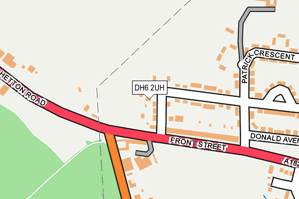 DH6 2UH map - OS OpenMap – Local (Ordnance Survey)
