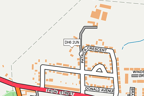 DH6 2UN map - OS OpenMap – Local (Ordnance Survey)