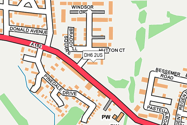 DH6 2US map - OS OpenMap – Local (Ordnance Survey)