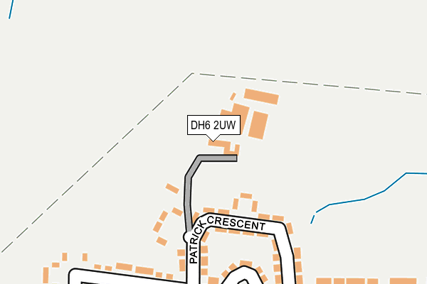 DH6 2UW map - OS OpenMap – Local (Ordnance Survey)