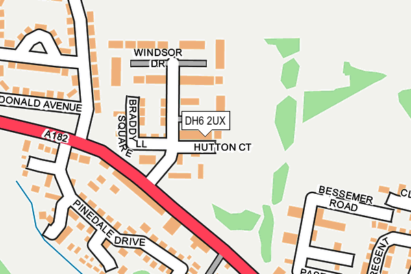 DH6 2UX map - OS OpenMap – Local (Ordnance Survey)