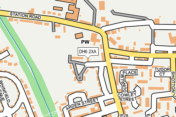 DH6 2XA map - OS OpenMap – Local (Ordnance Survey)