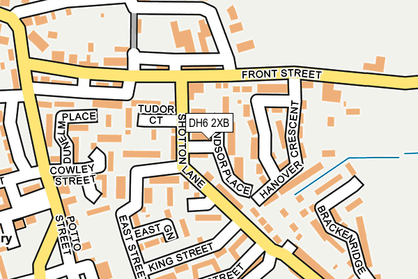 DH6 2XB map - OS OpenMap – Local (Ordnance Survey)