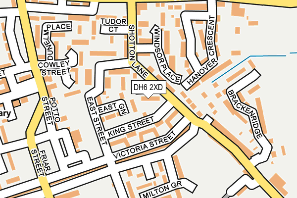 DH6 2XD map - OS OpenMap – Local (Ordnance Survey)