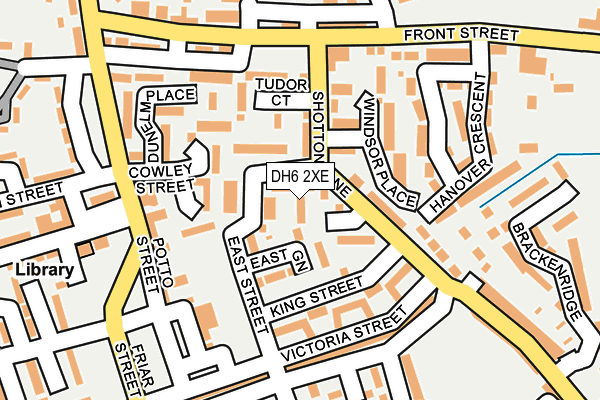 DH6 2XE map - OS OpenMap – Local (Ordnance Survey)