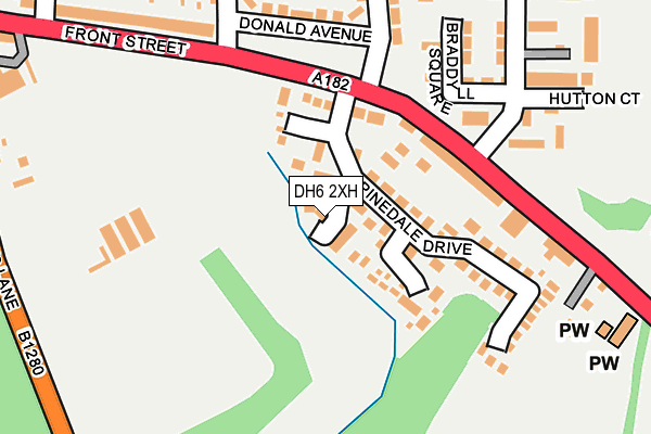 DH6 2XH map - OS OpenMap – Local (Ordnance Survey)