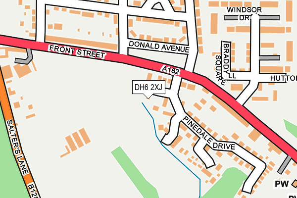 DH6 2XJ map - OS OpenMap – Local (Ordnance Survey)