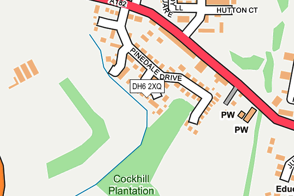 DH6 2XQ map - OS OpenMap – Local (Ordnance Survey)