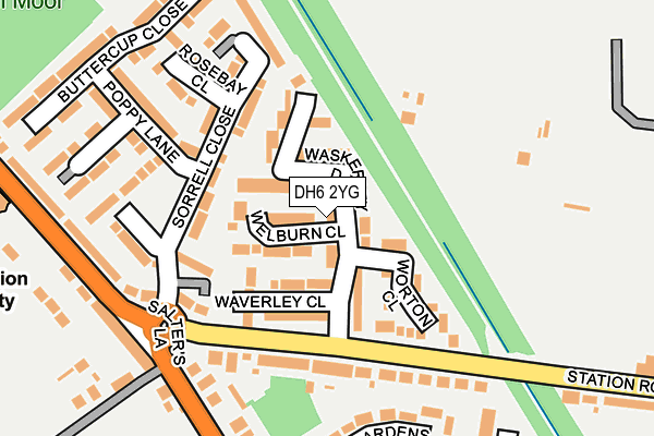 DH6 2YG map - OS OpenMap – Local (Ordnance Survey)