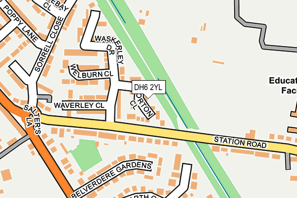 DH6 2YL map - OS OpenMap – Local (Ordnance Survey)