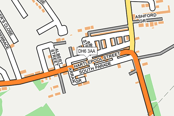 DH6 3AA map - OS OpenMap – Local (Ordnance Survey)