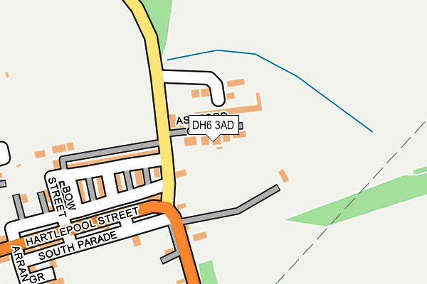 DH6 3AD map - OS OpenMap – Local (Ordnance Survey)