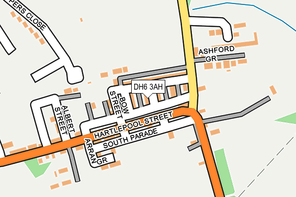 DH6 3AH map - OS OpenMap – Local (Ordnance Survey)