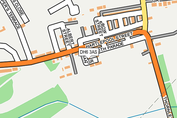 DH6 3AS map - OS OpenMap – Local (Ordnance Survey)