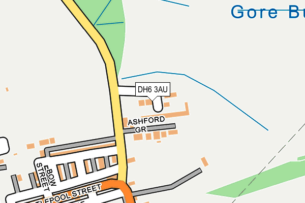DH6 3AU map - OS OpenMap – Local (Ordnance Survey)