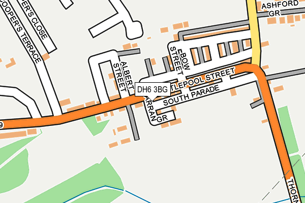 DH6 3BG map - OS OpenMap – Local (Ordnance Survey)