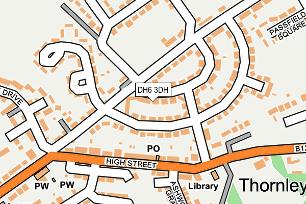 DH6 3DH map - OS OpenMap – Local (Ordnance Survey)
