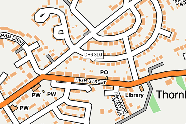 DH6 3DJ map - OS OpenMap – Local (Ordnance Survey)