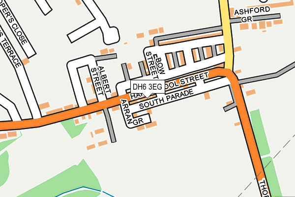 DH6 3EG map - OS OpenMap – Local (Ordnance Survey)
