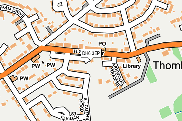 DH6 3EP map - OS OpenMap – Local (Ordnance Survey)