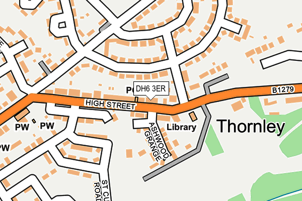 DH6 3ER map - OS OpenMap – Local (Ordnance Survey)