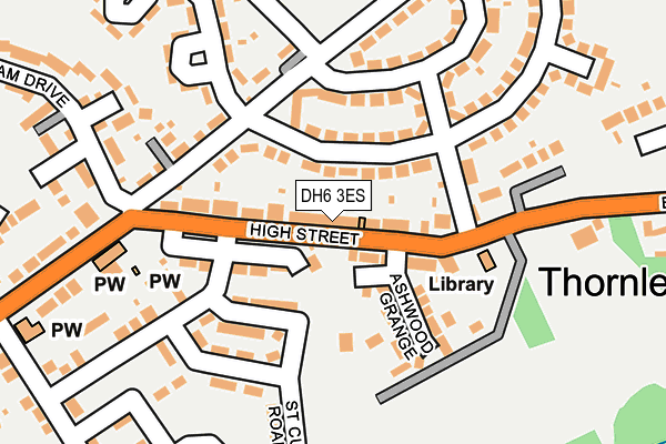 DH6 3ES map - OS OpenMap – Local (Ordnance Survey)